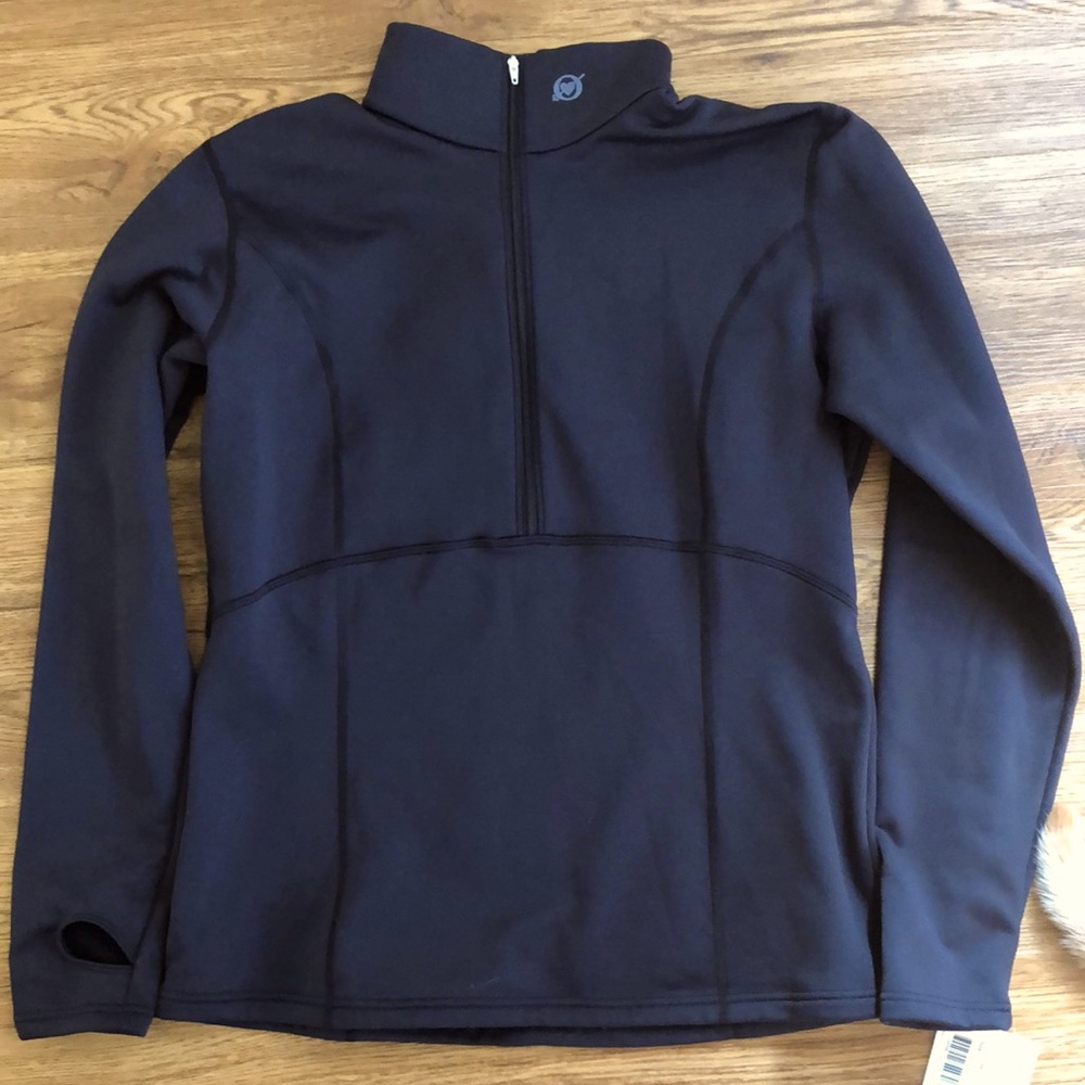 Obermeyer black fleece top ultra stretch Dri-core